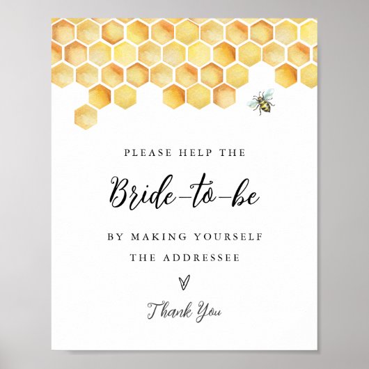 CALLA Bee Address the Envelope Sign Poster (Vorne)