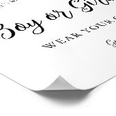 CALLA Bee Boy or Girl Gender Game Sign Poster (Ecke)