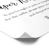 CALLA Bee Diaper Raffle Baby Dusche Spielzeichen Poster (Ecke)