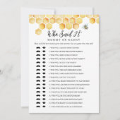 CALLA Bee, die sagte, es Mommy Daddy Baby Game Car Einladung (Vorderseite)