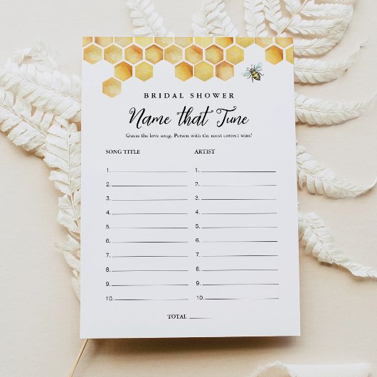 CALLA Bee Name that Tune Brautparty Game Einladung