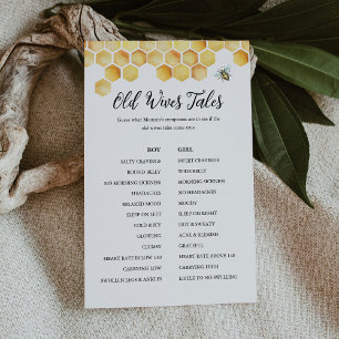 CALLA Bee Old Ehefrauen Tales Baby Shower Game Car
