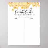 CALLA Bee rät die Gender Baby Dusche Poster (Vorne)