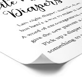 CALLA Bee Spate Night Diapers Baby Dusche Zeichen Poster (Ecke)