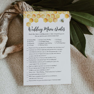 CALLA Bee Wedding Movie Quotes Brautparty Game