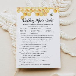 CALLA Bee Wedding Movie Quotes Brautparty Game Einladung