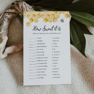 CALLA Bee Wie süß es ist Candy Bar Baby Game Card