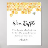 CALLA Bee Wine Raffle Brautparty Game Sign Poster (Vorne)