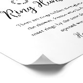 CALLA Beerring Hunt Brautparty Game Sign Poster (Ecke)