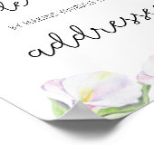 Calla-Blume - Hilfe für das geschäftige Brautadres Poster (Ecke)