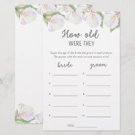 Calla-Blume - Wie alt waren sie in einem Brautspie