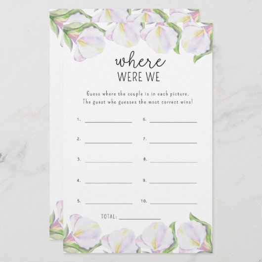 Calla Blume - Wo waren wir Brautparty (Vorne/Hinten)