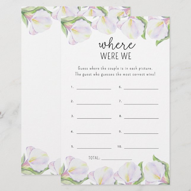 Calla Blume - Wo waren wir Brautparty (Vorne/Hinten)