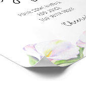 Calla Blumen - Sangria Bar Plakat (Ecke)