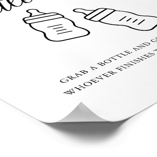 CALLA Bottle Baby Shooting Game Poster (Ecke)