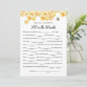CALLA Brautparty Libs, Füllen Sie das Blanks Game Einladung (Stehend Vorderseite)