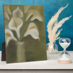 Calla Cut Flowers In A Vase Artistic Still Life Fotoplatte
