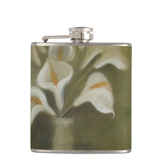 Calla geschnitten Blume in einem vase künstlerisch Flachmann (Vorderseite)