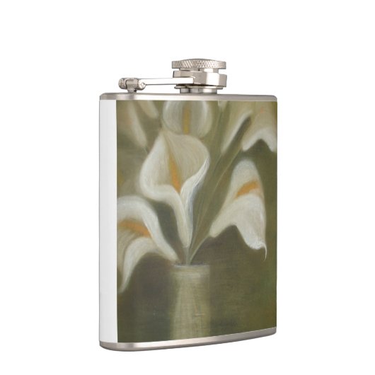 Calla geschnitten Blume in einem vase künstlerisch Flachmann (Rechts)