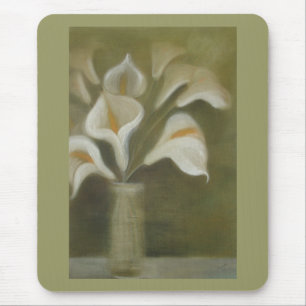 Calla geschnitten Blume in einem vase künstlerisch Mousepad