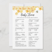 CALLA Honey Bee Baby Trivia Baby Showspielkarte Einladung (Vorderseite)