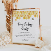 CALLA Honey Bee Sage kein Baby Game Sign Poster