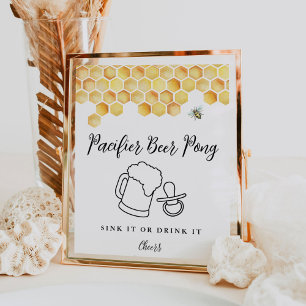 CALLA Honey Bee Schnuller Beer Pong Poster