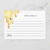 CALLA Honey Bee Time Capsule Baby Shower Card Begleitkarte (Vorderseite)