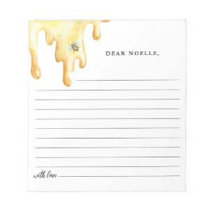 CALLA Honey Bee Time Capsule Baby Shower Card Notizblock
