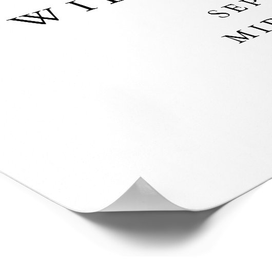 CALLA Honey Bee Wedding Willkommen Poster (Ecke)