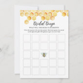 CALLA Honeycomb Bee Bridal Bingo Card Einladung (Rückseite)