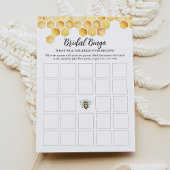CALLA Honeycomb Bee Bridal Bingo Card Einladung