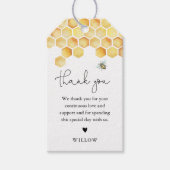 CALLA Honeycomb Bee Favor Tag Geschenkanhänger (Vorderseite)