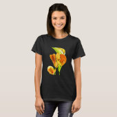 Calla liblütig Aquarellblüte T-Shirt (Vorne ganz)