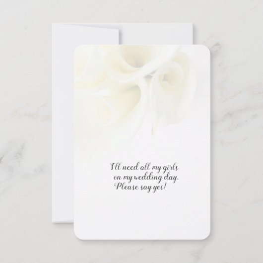 Calla lickt mit Text Space Braut laden Ankündigung (Rückseite)