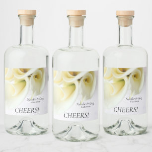 Calla lickt mit Textraum Alkoholflaschenetikett