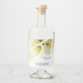 Calla lickt mit Textraum Alkoholflaschenetikett (Vorderseite)