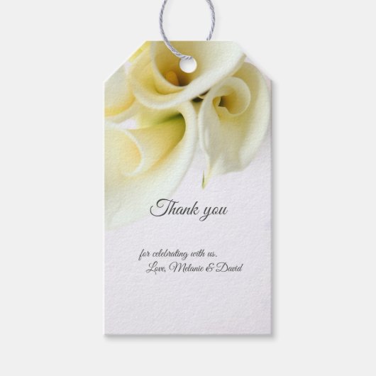 Calla lickt mit Textraum Geschenkanhänger (Vorderseite)