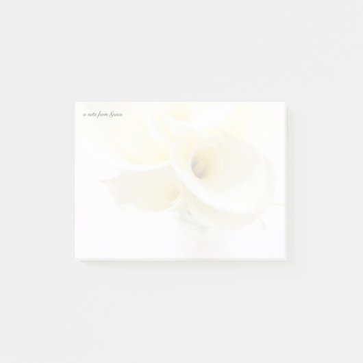 Calla liegt in der Vase verblassen Post-it Klebezettel (Vorderseite)