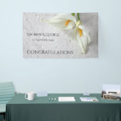 Calla liegt mit Platz für Text Banner (Messeveranstaltung)