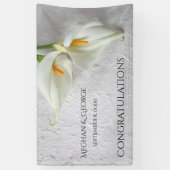 Calla liegt mit Platz für Text Banner (Vertikal)