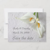 Calla liegt mit Platz für Text Save The Date (Vorderseite)