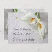 Calla liegt mit Platz für Text Save The Date (Vorne/Hinten)