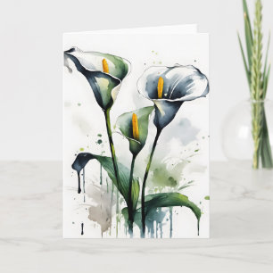 Calla Lilie - Aquarellblumen Karte