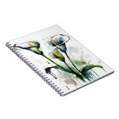 Calla-Lilie - Aquarellblumen Notizblock (Rechte Seite)