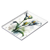 Calla-Lilie - Aquarellblumen Notizblock (Linke Seite)