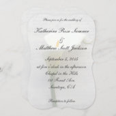 Calla Lilie auf alte Handschrift Einladung (Vorne/Hinten)