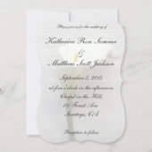 Calla Lilie auf alte Handschrift Einladung (Vorderseite)