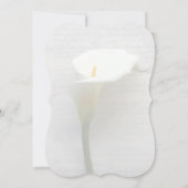 Calla Lilie auf alte Handschrift Einladung (Rückseite)