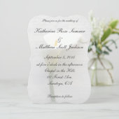 Calla Lilie auf alte Handschrift Einladung (Stehend Vorderseite)